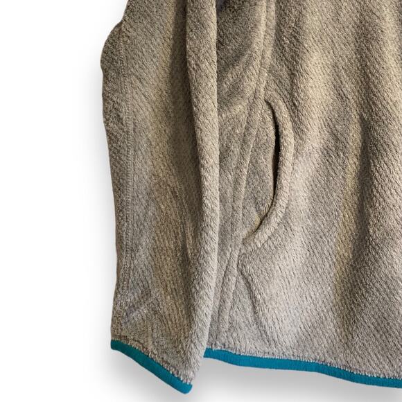 Patagonia Grey Teal Fleece Jacket Womens Sz XS Re-Tool Snap-T Pulloverver Hiking - Picture 12 of 16